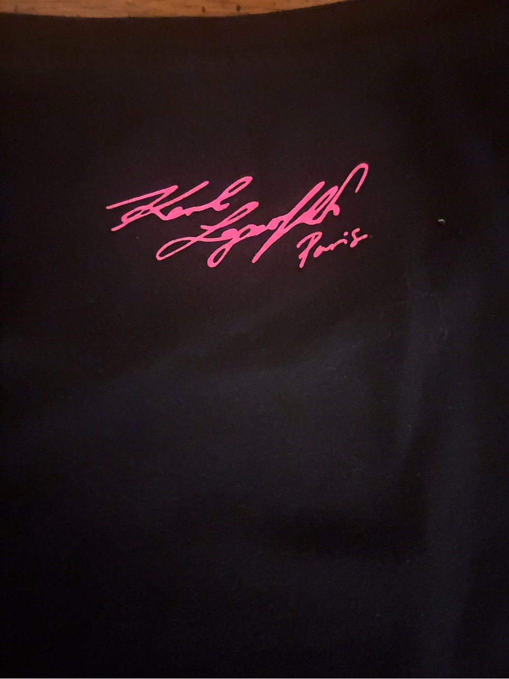 Karl Lagerfeld Paris Black Graphic Logo Tee - Multicolor Text - Picture 7 of 9